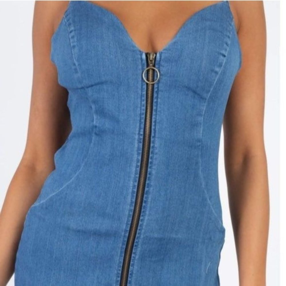 Iris Denim Zipper Dress (M)